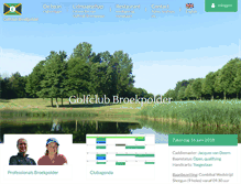 Tablet Screenshot of golfclub-broekpolder.nl